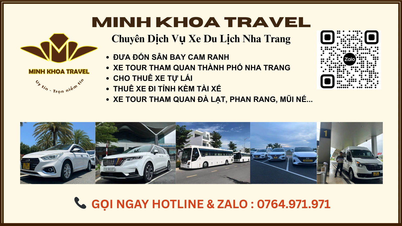 Minh Khoa Travel – Dịch vụ xe đưa đón sân bay Cam Ranh, xe tour du lịch Nha Trang